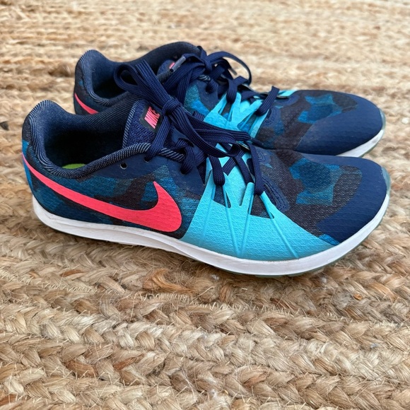 Women’s Nike Size 8 Blue & Pink Rival XC Racing Spikes Track Shoes - Picture 1 of 7